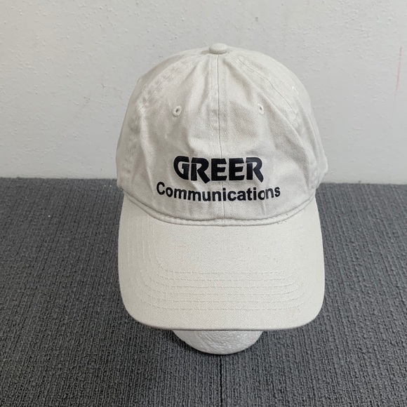 Greer Communications Baseball Hat Mens Adjustable Light Khaki Port & Company - Picture 1 of 13